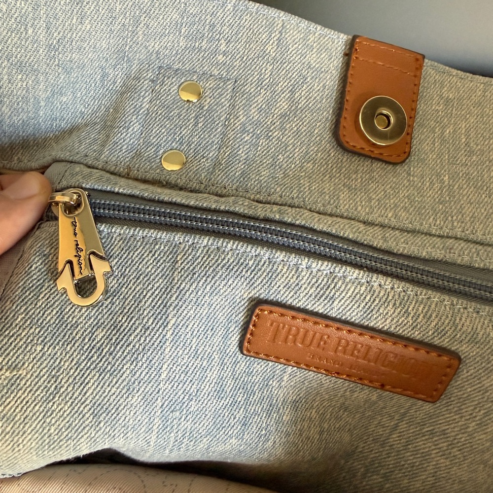 True Religion Gray and Brown Duffel Bag - Picture 4 of 6